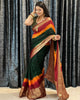 Royal Green Banarasi 3D Bandhani Saree